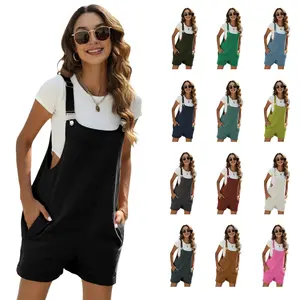 UANEO Women's Cotton Linen Short Overalls Casual Summer Bib Shortalls with Pockets Lady Comfort Minimalist UANEO Women's Cotton Linen Short Overalls Casual Summer Bib Shortalls with Pockets Lady Comfort Minimalist
