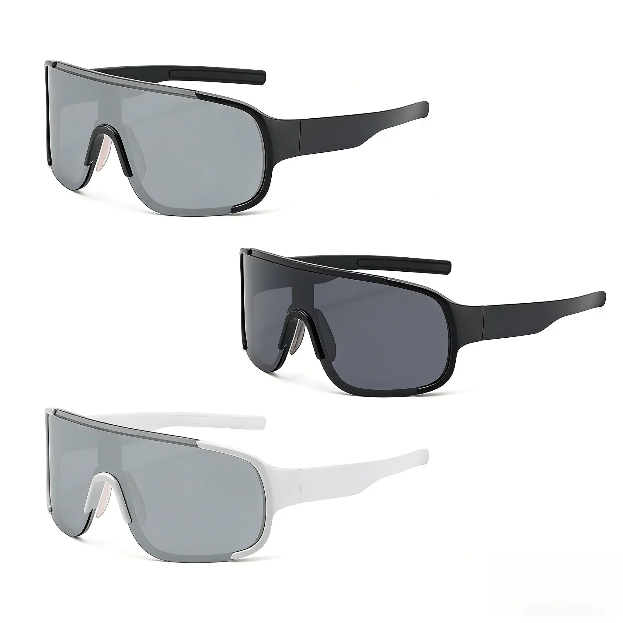 3 pairs of men's sports windproof sunglasses, Fashion leisure sports decorative glasses suitable for outdoor activities such as skiing, cycling, fishing, etc.