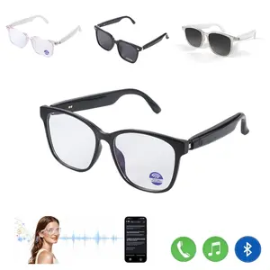 Bluetooth Smart Glasses with Mic, UV Protection Sunglasses, Waterproof Audio Eyewear for Men & Women, Ideal for Summer Motorcycle Riding Wearable