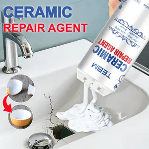 Ceramic Repair Paste, Fast-Drying Glaze Fixative, Seamless Restoration, Waterproof, Oil-Resistant, Suitable for Tiles, Toilets, Sinks, Bathtubs, Ceramic Decorations, Quick Drying