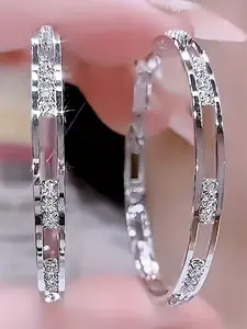 1 Pair Elegant Cubic Zirconia Drop Earrings Wedding Anniversary Ear Jewelry For Wedding Engagement Anniversary Party Jewelry Valentine's Day Gift