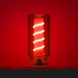 USB Light for , Retro  Interior Light with USB C Adapter -  -Dimmable LED Ambient Lighting - Mini Decorative Light for Auto,  and Praty (Clear-Red)