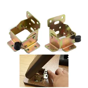 Auto Locking Hinges (1 Pair) 90 Degree Folding Support Bracket Table & Chair Legs Hardware