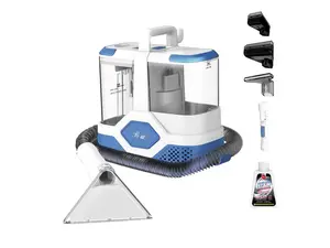 Rosewill Multi-Purpose Portable Carpet and Upholstery Cleaner, Powerful Suction 17 kpa Spot Cleaner, Car and Auto Detailer, Stain/Spot Remover; Versatile Use: Carpet, Sofa, Pet Hair Use - White color