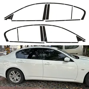Glossy Black Chrome Delete Window Trims sticker For Infiniti G Series G25 G35 G37 4 doors