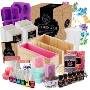 Large  Deluxe Soap Making Kit - -in- Soap Making Supplies with Soap Base, Soap  Box,  Loaf Molds, Fragrances &  - Homemade Melt & Pour DIY Craft Kits