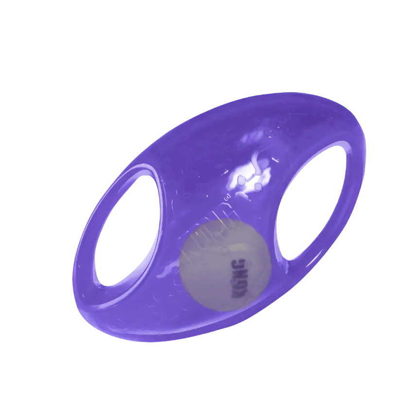 Durable Kong Jumbler Football - Interactive Dog Toy for Active Play
