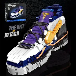 Small Particle Kobe Basketball Shoe Building Block Set, 480+PCS Easy to Assemble Educational Toy, Ideal Gift for Birthday & Valentine’s Day, Collectible Decor Ornament, Stress Relief Brain-Boosting Fidget Toy