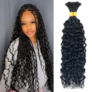 Cheetah Beauty Hair Water Wave Braid Hair Bulk Real Hair Extensions For Women Wig Weave