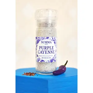 Purple Cayenne Salt - The Ultimate Steak Salt Flavor with Rare Purple Cayenne Peppers & Flaky Sea Salt - Vegan, No Preservatives, 3 Years Shelf Life