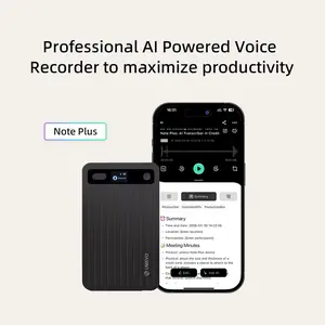 Umevo Note Plus Professional AI Voice Recorder for Business Meetings, Calls & Interviews, 2 Microphones, Instant View Display, 40-hour Battery Life, AI Transcription & Summary, Premium Office Gadget & Business Gift