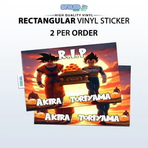TRIBUTE TO AKIRA TORIYAMA rectangular vinyl sticker