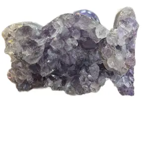 Amethyst Geode Big Teeth Raw Specimen Approximately Earth Raw Crystal Natural Mineral Specimen store Home Decorative Small Amethyst Druzy Clusters Elegant Amethyst Crystal Cluster Purple Crystal Decor Cluster