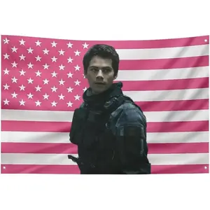 Funny American poster flag wall hanging Dylan flag tapestry,can be used in kitchen, living room, bedroom, dining room, outdoors OBrien, gifts.