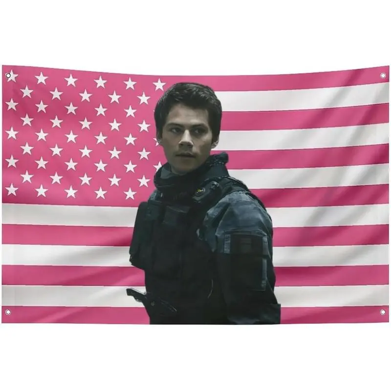Funny American poster flag wall hanging Dylan flag tapestry,can be used in kitchen, living room, bedroom, dining room, outdoors OBrien, gifts.