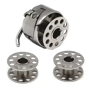 Sewing Machine Bobbin Set, 1 Set Including 1 Count Sewing Machine Bobbin Case & 5 Counts Bobbin, Multifunctional Sewing Machine Accessories for Home Use