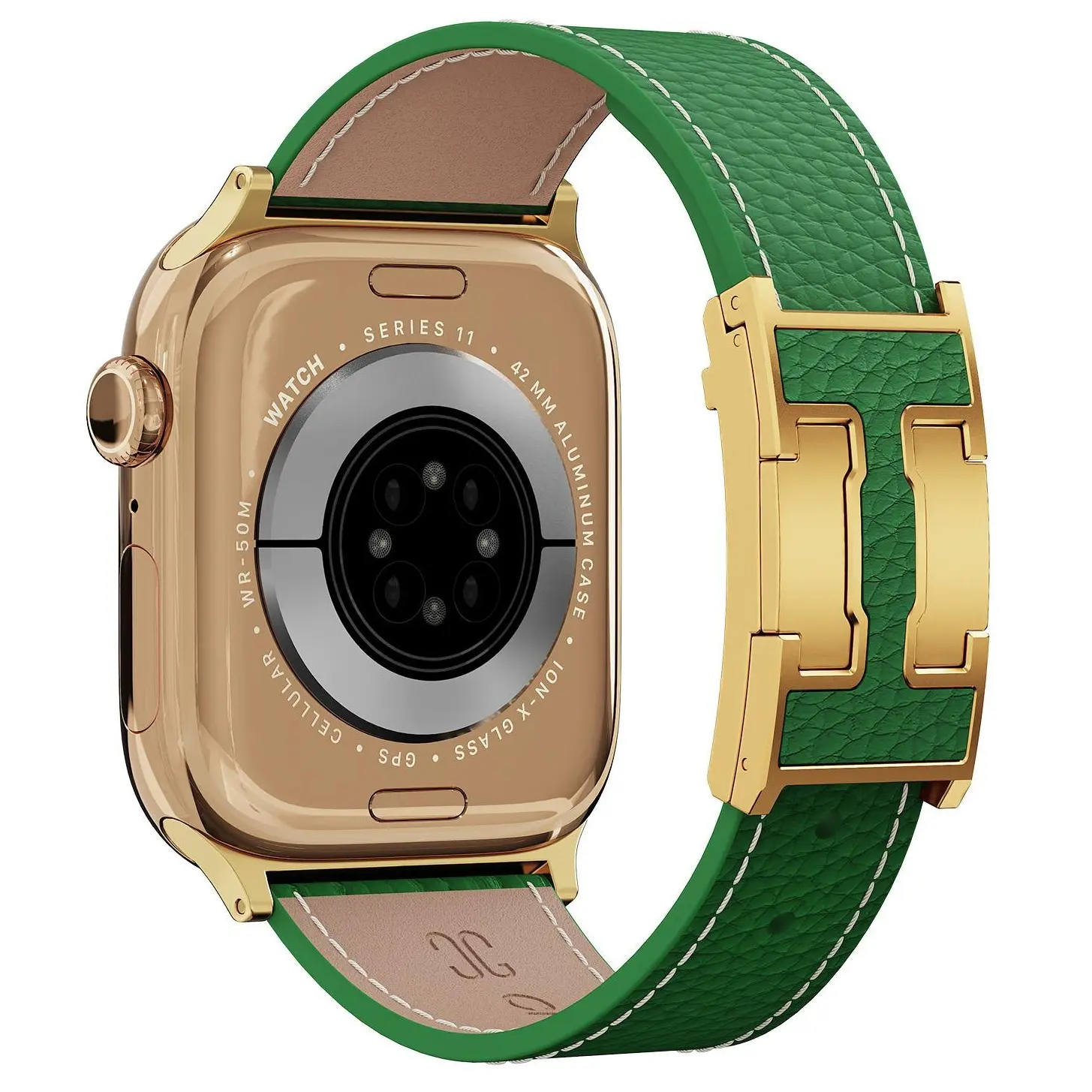 CRAZYGRASS Women’s Pebbled Magnetic Leather Watch Strap Super Comfortable for All-Day Wear Office & Evening Style  Suitable For Apple Watch Series 1–11 38mm–49mm • Watch Not Included Wearable