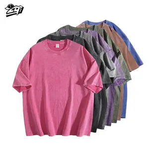 Men's Oversized Cotton T-Shirts Loose Fit Vintage Washed Tee Unisex Short Sleeve Casual Shirts Tops Womenswear