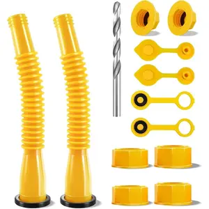 Gas Can Spout Replacement, Anti-Spill  Nozzle Replacement, 2-Kit  Spouts No Leaky, Upgraded Replacement Gas Can Spout with Flexible Nozzle, Gas Can Vent, Fit for Most 1/2/5/10 Gal Can HOT,summervibes