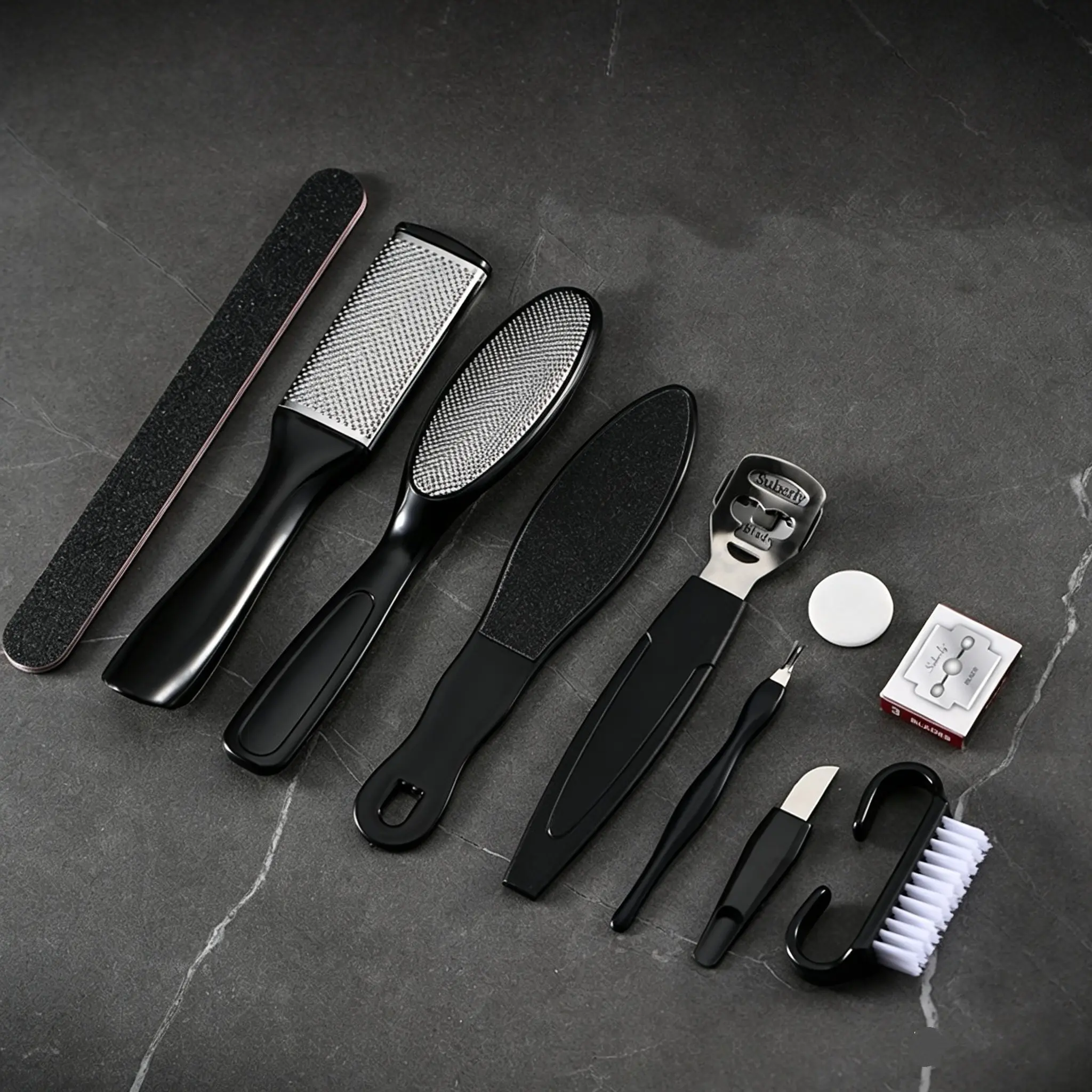 10-Piece Home Foot Care Kit, Callus Removal Set, Softening Feet Tool, Easy-To-Use Pedicure Tools for Men Women All Ages, Foot Callus Remover, Foot Care Product