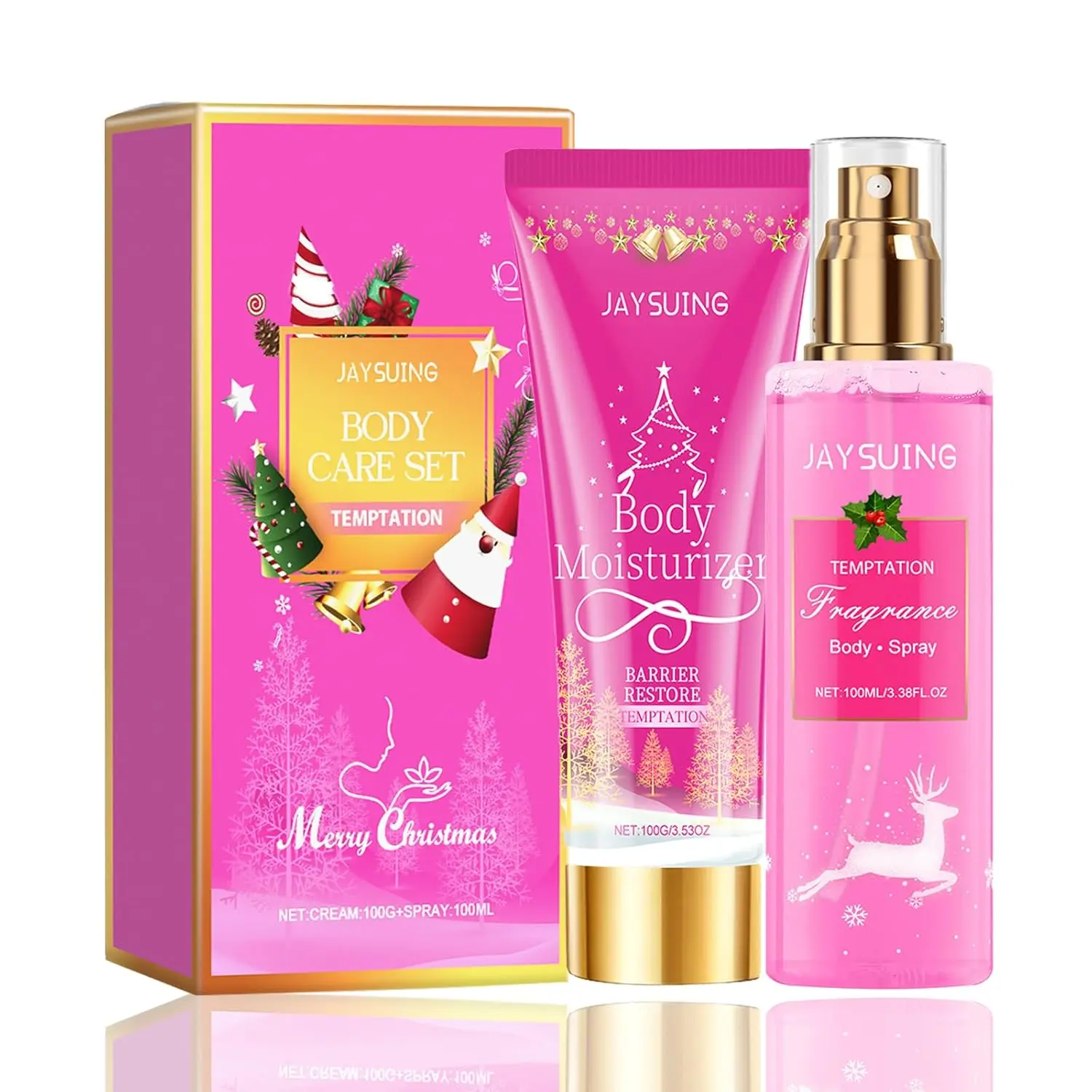 Gift Set Women Body Lotion & Spray - Birthday Gifts for Women Rose - Womens Christmas Gifts - Girlfriend Mom Birthday Gifts Moisturizing - Gift Box for Women - 2-In-1 Spray and Body Cream Evolvique