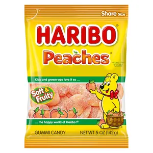 Peach Gummy Candy Sweet & Tangy Soft Chewy Fruit Flavored Gummies 5oz