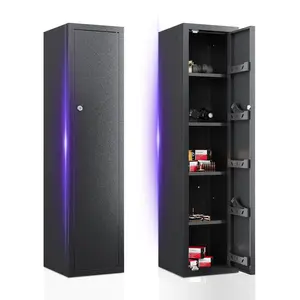 Hidden KAER Ammo Cabinet 59-Inch Tall Gun Cabinet Ammo Safe for Home Safes Use Quick Access with Ammunition Compartment and Removable Shelves Guns Accessories