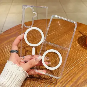 Luxury  Slim Transparent Case for Samsung Galaxy Z Fold7 6 5 4 3 5G Z Flip7 6 5 4 3 5G Shockproof Magnetic Phone Cases Cover