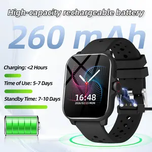 SIMSONLAB 1.83-Inch Fitness Multifunctional Smartwatch with Wireless Calling, Message Notifications, Multi-Sport Modes, Music Control, Customizable Watch Face, Pedometer, 260mAh Battery Life, Voice Assistant, Weather - Suitable for Men and Women