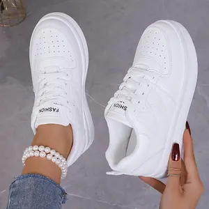 Stylish ComfortFit Platform Sneakers - Fashion Sneakers with Breathable Low Top Design, Casual Lace Up Closure, and Soft Cushioning for Outdoor Activities - Perfect for Daily Wear