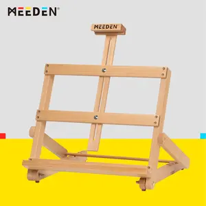 MEEDEN Art Table Top Easel, H-Frame Studio Desktop Easel Adjustable Beechwood Art Painting Display Easel, Portable Wooden Easel Stand for Artist, Beginners, Holds Canvas up to 21", Gift