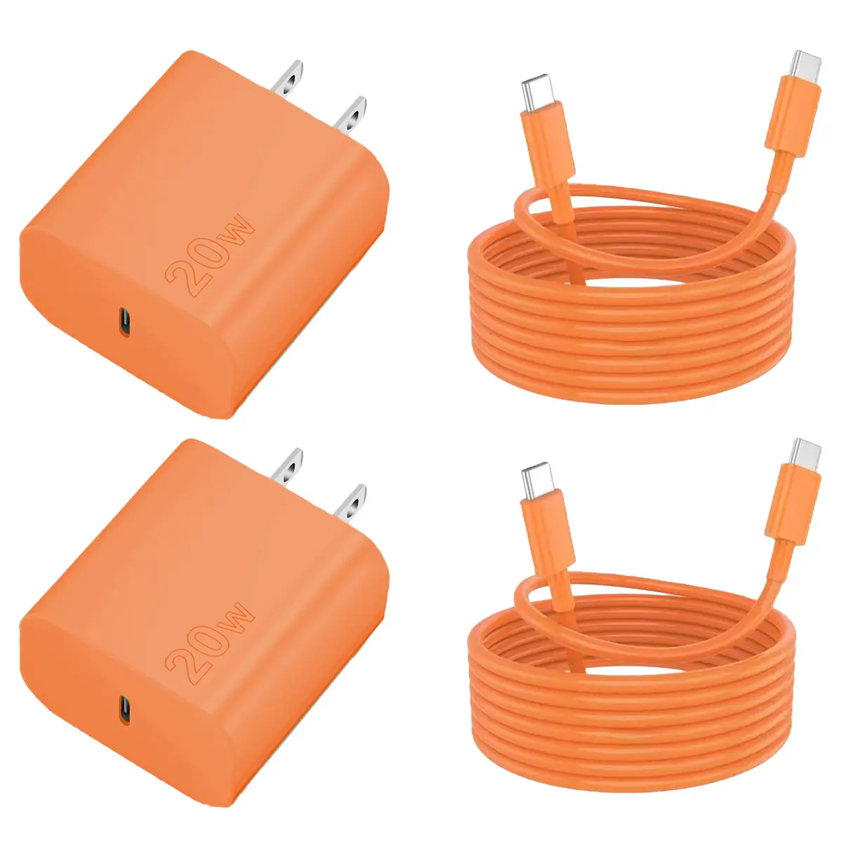 Extra-Long 10-Ft USB-C Fast Charging Kit, includes a 20W fast-charging adapter, compatible for iPhone 17/17 Pro/17 Pro Max/17 Air/16 Pro/16 Pro Max/16 Air/15 , Samsung Galaxy S26+/Ultra, S25/S24/S23/S22+, and other Android models  , Smartphone Cable Devic