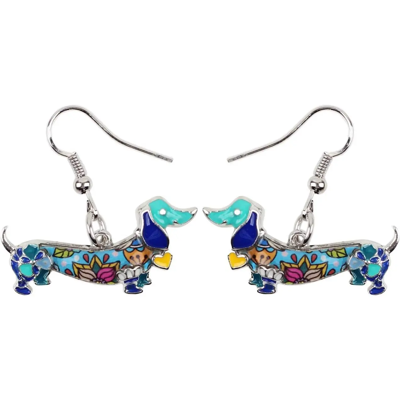 Enamel Alloy Dachshund Dog Pets Earrings for Women Jewelry Novelty Funny Charms Original Design
