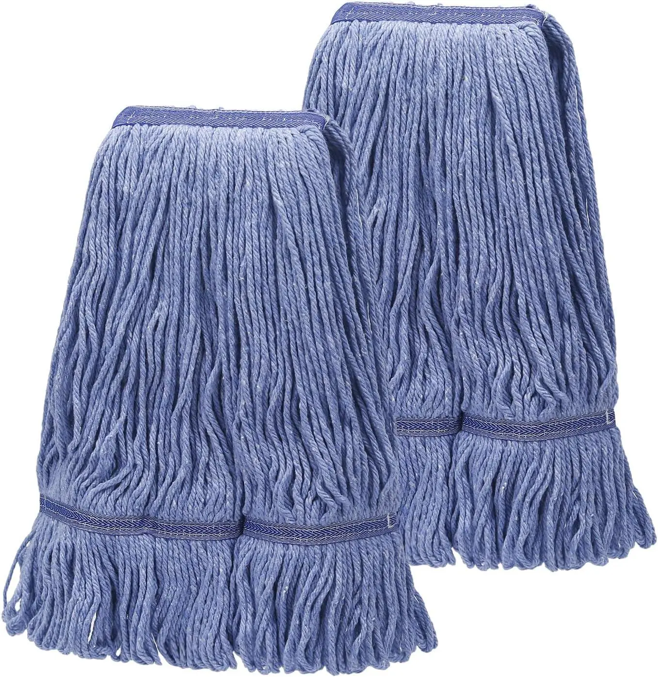 2 Pack Heavy Mop Replace Head，Mop Head Replacement,Commercial Mop Heads,Reusable Mop Head Refills-Replacement Mop Heads Suitablewet Industrial Blue Cotton Looped End String Head Refill (Blue) Hakfhsd