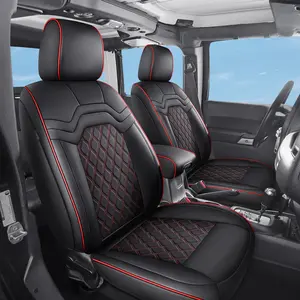 Custom Fit Leather Seat Covers for Jeep Wrangler JK & JL 4-Door (2007-2025).