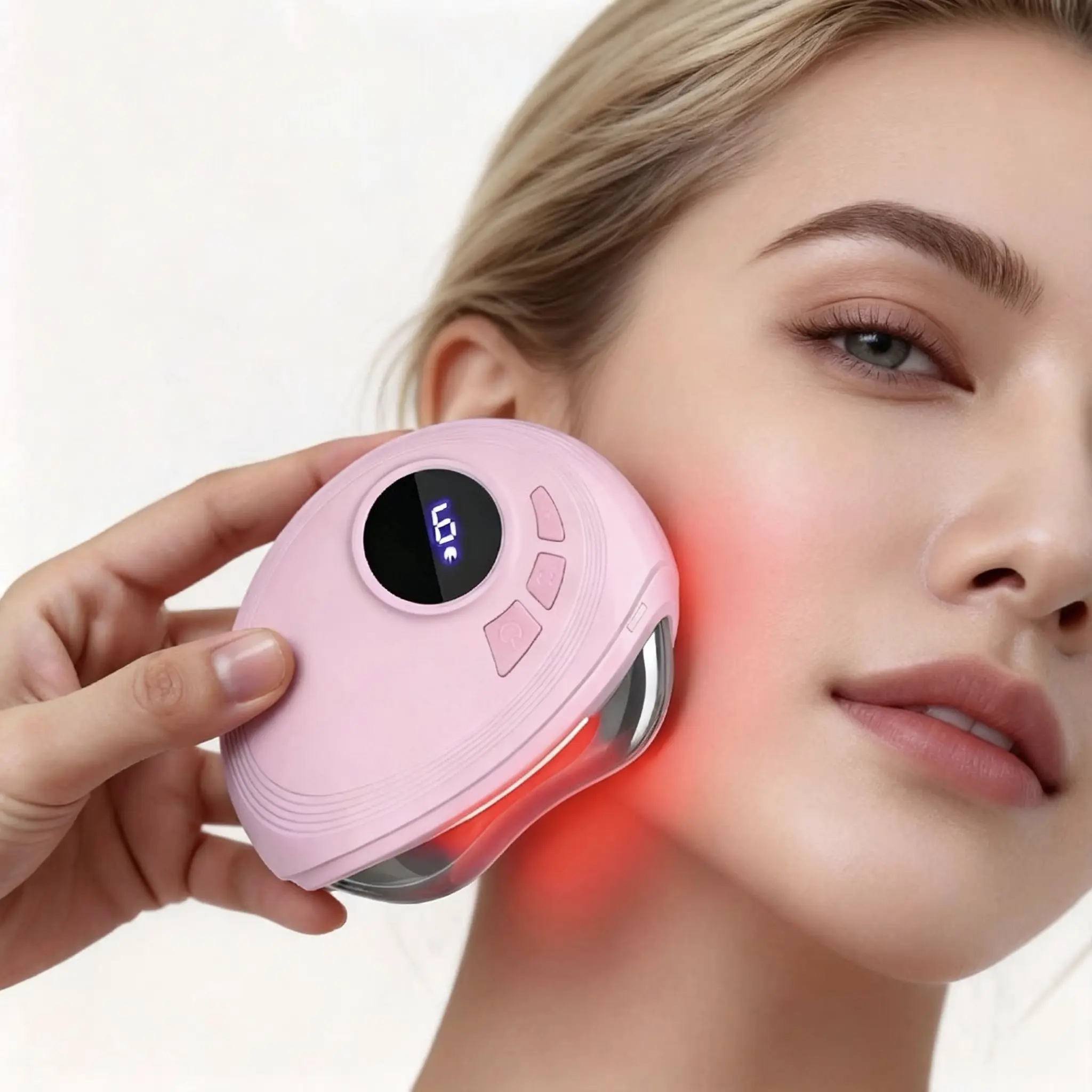 Electric Cupping-Scraping Massager with Meridian Brush - Beauty Neck Instrument, 9-Level Heat + Vibes, Adjustable Speed, Vacuum Suction, Customizable Settings, Single Unit, Portable Personal Care Appliance for Face & Neck, Back Pain Relief, Ideal Gift