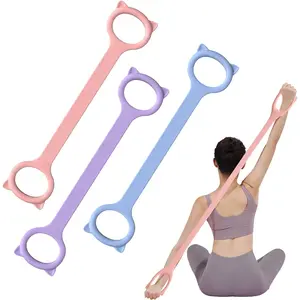 Resistance Bands, 8-Shaped Exercise Band for Women Arms Shoulder Back Legs Stretching Pilates Yoga