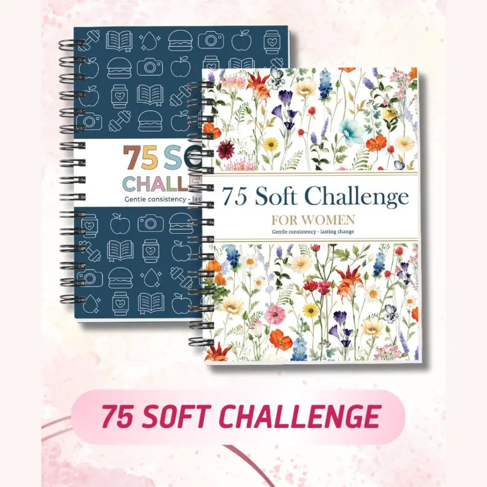 75 Soft Challenge Journal, 2026 Version A5 Spiral 75-Day Habit Tracker Planner For Women And Men, 108 Full-Color Pages, Daily Progress Logs And Weekly Reviews, Meal Planning, Water Intake, Workout & Reading Tracker