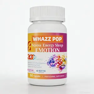 WhazzPop Neuro-Nourishing Capsules for Men - Calming Natural Formula with Ashwagandha, Magnesium & L-Theanine | Supports Cortisol Balance, Sleep, Stress Management & Fitness Recovery | Non-Habit-Forming, USC-Patented Absorption