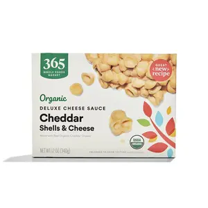by Whole Foods Market, Organic Cheddar Shells and Cheese, 12 Ounce