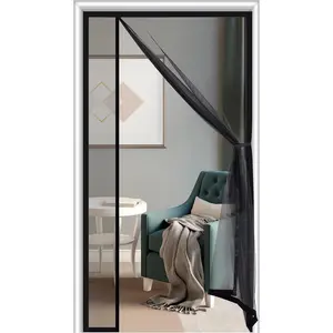 Screen Door Fits Door Size 36 x 80 Inch, Actual Screen Size 38 x 81 Inch, Reversible Left Side Opening, Sturdy Fiberglass Mesh Hands Free for, Door, Black