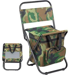 Foldable Fishing Chair with Cooling Bag, Compact Camping Stool, Ideal for Beach Vacations, Camping, Picnics & Sketching