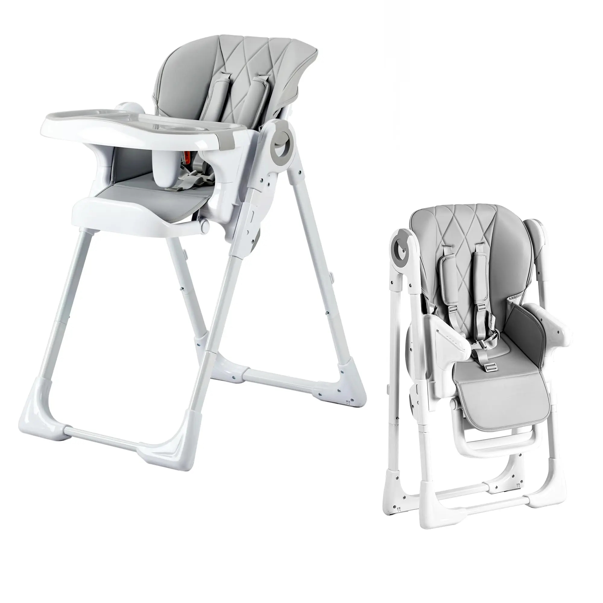 GARVEE 7-in-1 Convertible Baby High Chair - Adjustable Height, Reclining Seat, Foldable Design, Removable Tray, Portable Feeding Chair for Infants, Convertible High Chairs