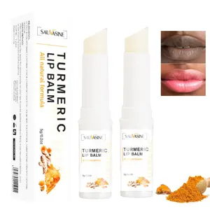 2PCS Turmeric Lip Scrub for Dark Lips, Moisturizing Lip Blam for Smokers, Exfoliating Lip Blam, Dark Lips Corrector Cream, Lip Exfoliator Scrub for Lip Softening & Hydration, Fade Lip Lines