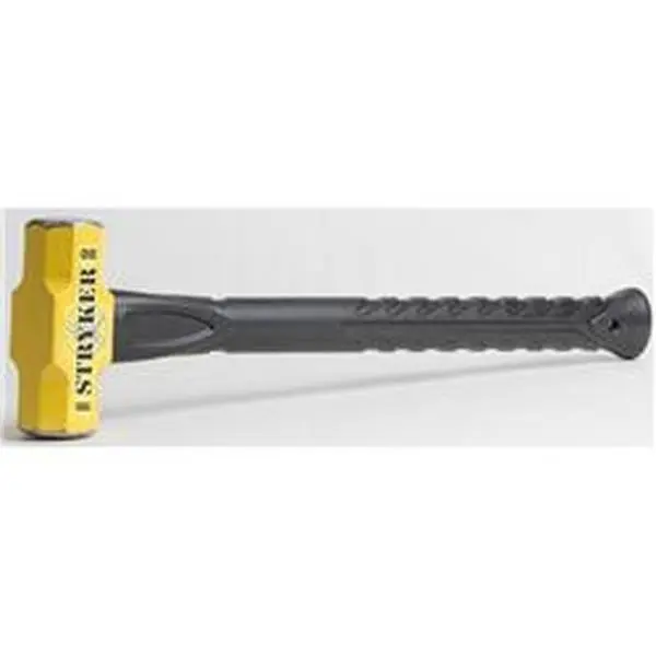 ABC Hammers XHD824S 12 lbs Head Sledge Hammer, 24 in. Steel-Reinforced Co-Polymer Handle, High Impact Resistant, Innovative Locking Plate Design, Secures Head Never Detaches
