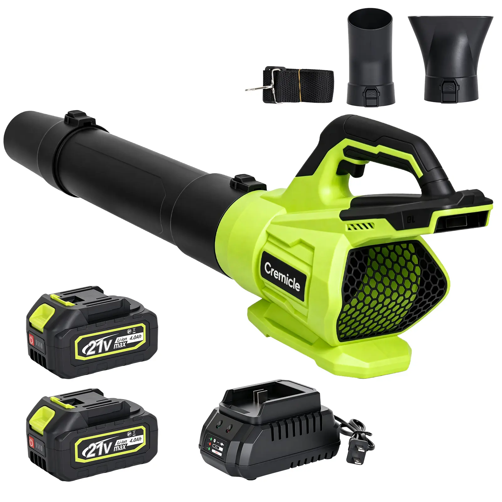 Leaf Blower Cordless, 650CFM Electric Leaf Blowers with 2 x 4.0Ah Batteries and Charger,, Powerful Blowers for Lawn Care, Patio, Dust, Blowing Leaves