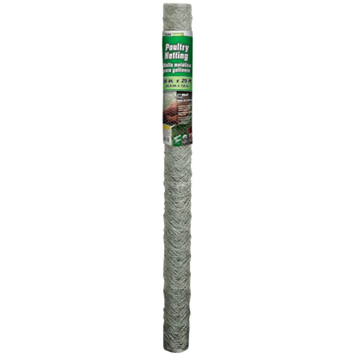 Midwest Air 308465B Galvanized Poultry Netting - 20 Gauge Mesh, 2 In. Square Grid, Outdoor Garden Accessories for Raised Beds, 2.78 Lbs., 2.81 x 2.81 x 36.77 In.