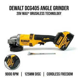 DEWALT DCG405-125 Angle Grinder 20V for Fabrication Maintenance Repair Electric Cutting Grinding Tool