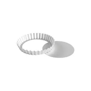 Fat Daddio's PFT-65 Round Fluted Tart Pan, 6.5 x 1 inch