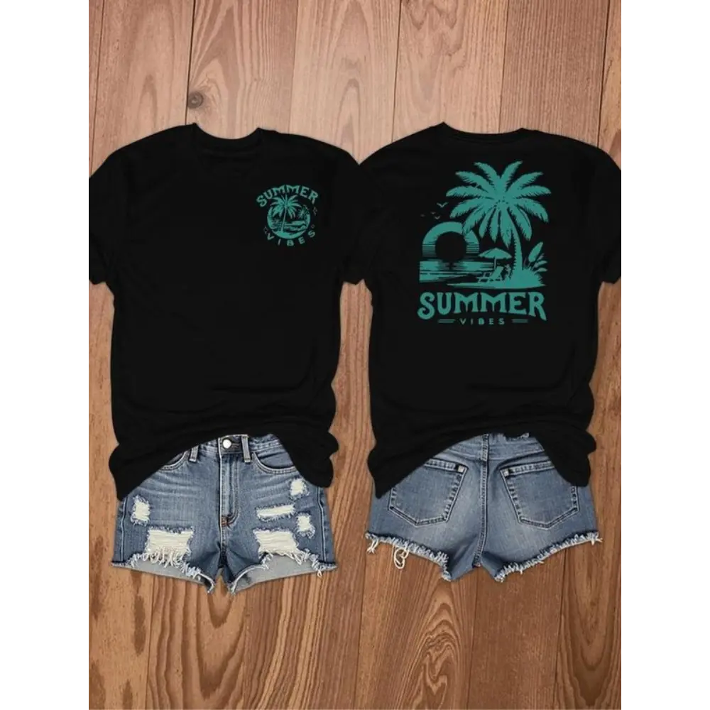Men's Short-Sleeve T-Shirt - Cotton Graphic Tee with Letter, Palm Tree, Vintage In Utero Skull 67, Say You Swear, Double-Sided Funny Anime Prints, Round Crew Neck, Casual Daily Wear Top, Tshirt, Shortsleeve, Streetwear